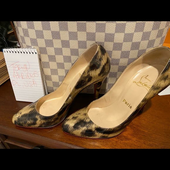 leopard red bottom shoes